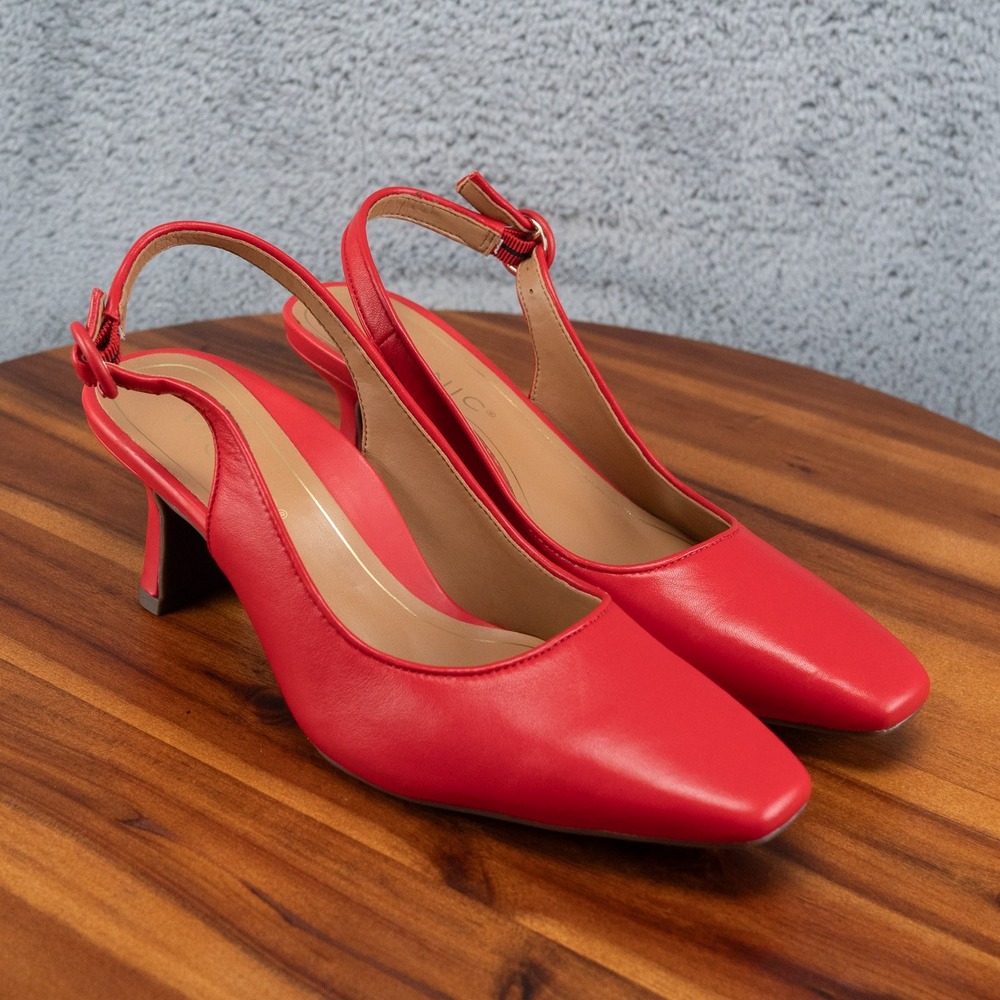Vionic Perris Women's Heels Red Leather Size 6.5 M
